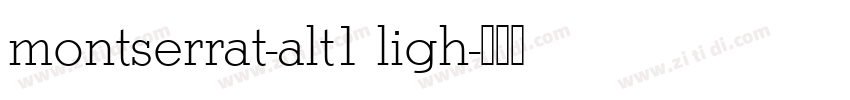 montserrat-alt1 ligh字体转换